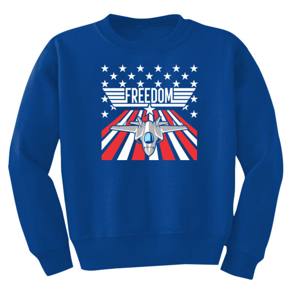 Freedom  - Youth Heavy Blend Crewneck Sweatshirt Thumbnail