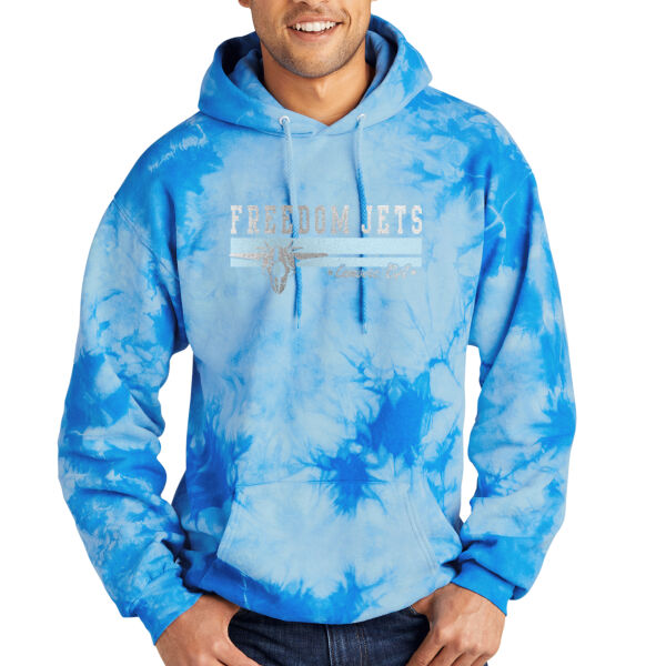 Freedom Jets Metallic Adult Tie Dye Hoodie Thumbnail